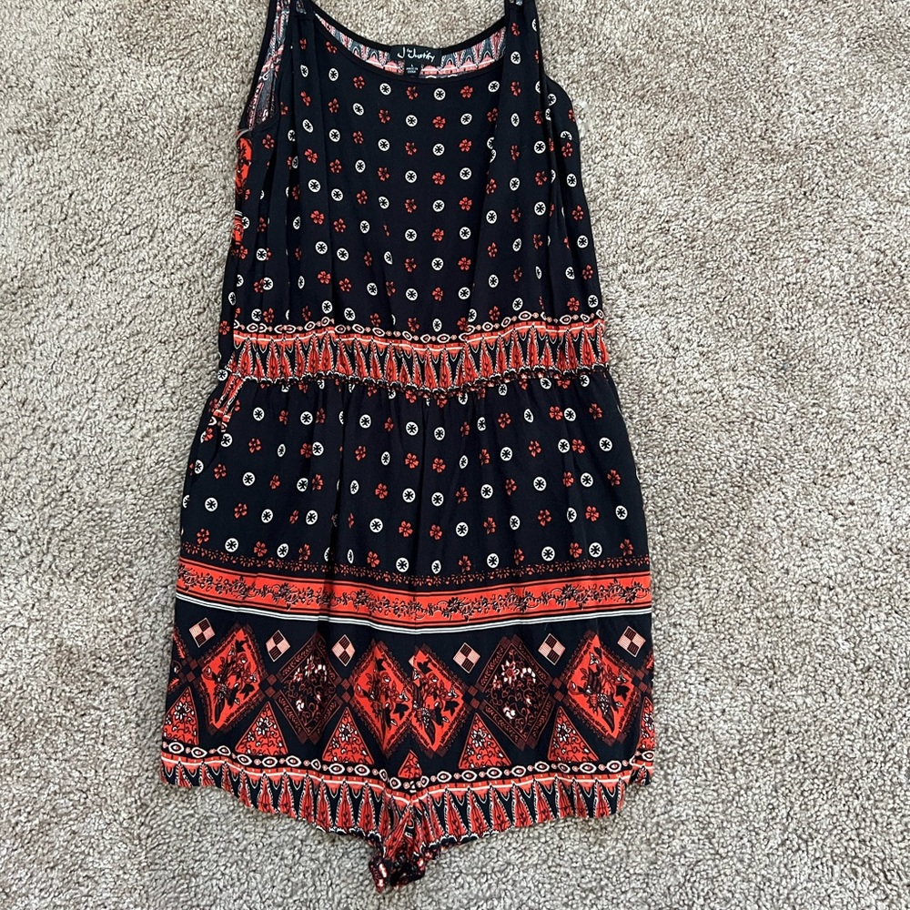 Black and red romper